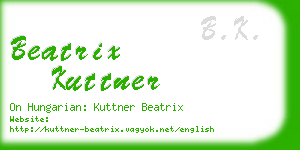 beatrix kuttner business card